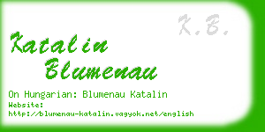 katalin blumenau business card